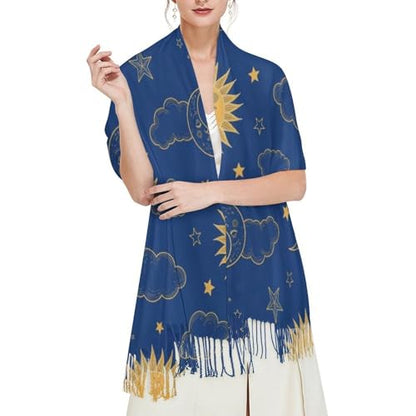 Ladies Warm Autumn Scarf Pashmina Wraps Shawl Winter Cozy - color: Picture (366)
