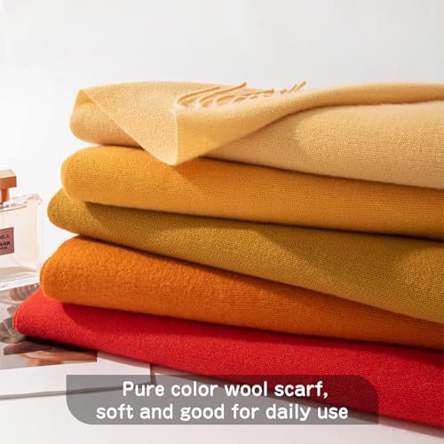 Sumolux Scarf for Women Pashmina Shawls Wraps for Evening Dresses Wedding Bridesmaid Gifts Winter Warm Soft Scarves - color: Yellow