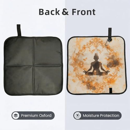 Yoga Meditation (2) Print Folding Seat Pad, Portable Camping Seat Cushion for Outdoor