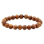 Jewelry Mens Womens Wood Beaded Stretch Bracelet - 8mm - color: Brown