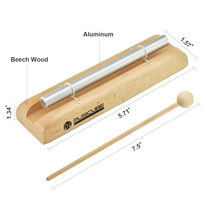 Meditation Chime G-Tone Chime Wooden Hand-held Chimes for Classroom Management, Yoga, Meeting and Sound Therapy, Chime Mallet Included 110804-NEW - size: G-tone