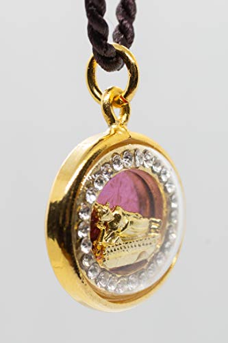 Artschatz Weekday Birthday Buddha Golden Colorful Thai Pendant, Amulet, Necklace, Charm, Sunday, Monday, Tuesday, Wednesday, Thursday, Friday, Saturday - style: Tuesday - Phra Sai Yas “Reclining”
