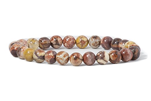 Cherry Tree Collection Gemstone Beaded Stretch Bracelet 8mm Round Beads 7"