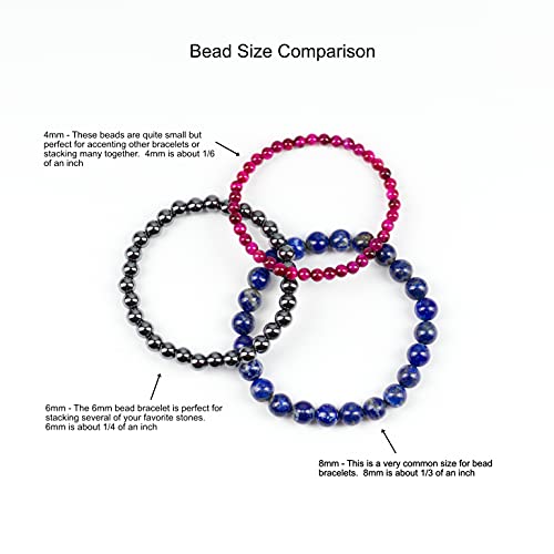 Cherry Tree Collection Gemstone Beaded Stretch Bracelet 8mm Round Beads 7" - color: Blue Fire Faceted Agate