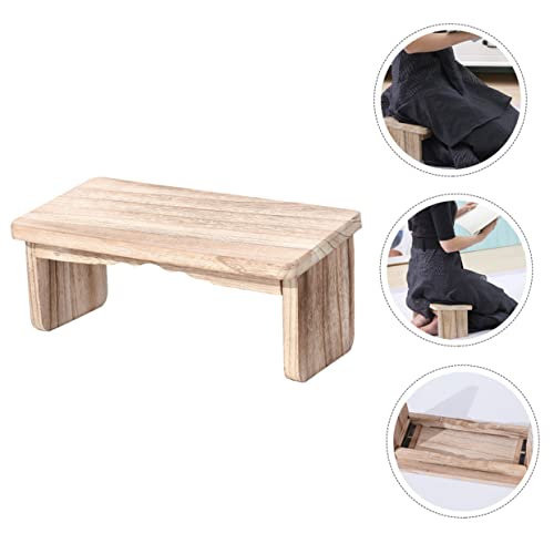 Toyvian Meditation Bench Wooden Stool Non-Slip Folding Buddhist Kneeler for Home Use Lightweight Durable Design for Prayer and Relaxation Strong Load-Bearing Convenient Storage
