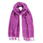 Silky Paisley Pashmina Shawl Scarf-Women's Soft Double-side Jacquard Pashminas Wrap for Evening Dress Travel Shawl - color: A-taro Purple