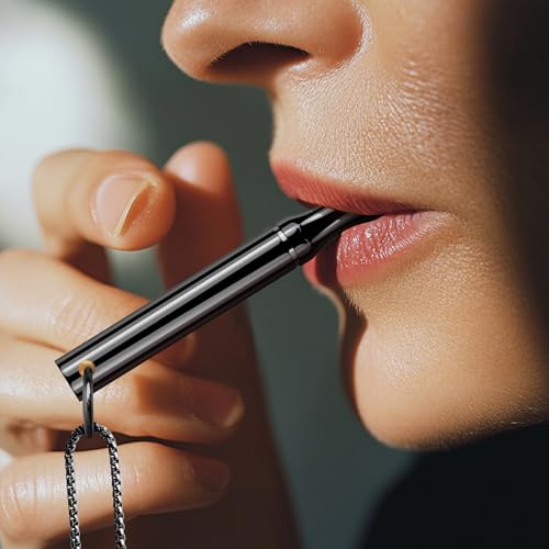 LAMKHOO 2 Pcs Breathing Necklace to Quit Smoking and Vaping - Refillable Essential Oil Diffuser, Fidget Necklace for Anxiety Relief, Smokeless Inhaler with 8 Cotton Pods - color: Odorless