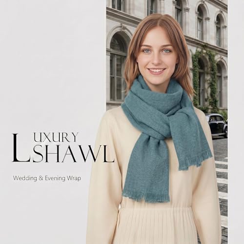 Shawl Wraps for Women Pashmina Shawls and Wraps for Evening Dresses Large Soft Scarf Winter Scarf Wedding Shawl… - color: Blue