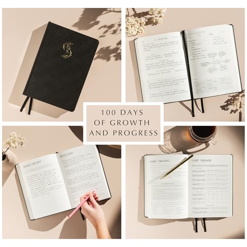 Mental Health Journal - 100-Day Guided Journal with Prompts for Self-Care, Mindfulness, Anxiety & Depression relief - Mood, Wellness & Emotions Trackers