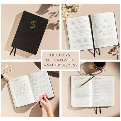 Mental Health Journal - 100-Day Guided Journal with Prompts for Self-Care, Mindfulness, Anxiety & Depression relief - Mood, Wellness & Emotions Trackers