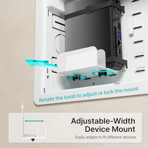 9" in-Wall Media Box, Recessed Outlet Wall Box, Structured Media Enclosure for One Connect & Network Switches, Works with Fire TV Stick & Samsung -Friendly Cable Management Kit