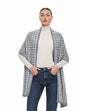 PULI Women's Pashmina Shawl Wraps for Evening Dress Large Scarf Blanket Long Wedding Bridal Winter Warm Shoulder Wrap - color: Houndstooth-slate Gray