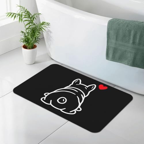 Absorben Non-Slip Funny French Bulldog Puppy Dog Bath Shower Mat Indoor Outdoor Frontdoor Home Decor Perfect for Bedroom Livingroom Diningroom Playroom - color: Pattern 359