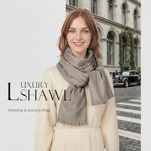 Shawl Wraps for Women Pashmina Shawls and Wraps for Evening Dresses Large Soft Scarf Winter Scarf Wedding Shawl… - color: Coffee