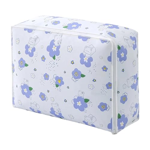 Multipurpose PEVA Storage Bag Sturdy Zippered Designs for Bedding Clothes Travel Accessories Space Saving Storage Bag for Bedding - color: A