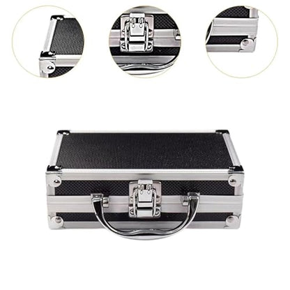 Aluminum Briefcase Aluminum Alloy Carrying Case, Metal Briefcase, Small Hard Container Tool Box Portable for Tools Traval Toys