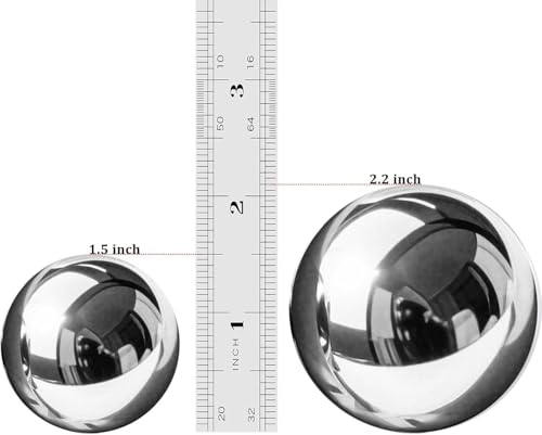 Baoding Balls with Chime 1.5 Inch - Pocket-Sized Stainless Steel Hand Exercise Balls, Stress Relief Massage Balls for Office, Travel & Commutes (with Bell Sound) (Yellow, 1.5 Inch) - size: 1.5 Inch (with bell sound)
