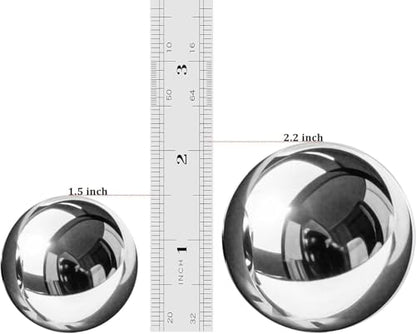 Baoding Balls with Chime 1.5 Inch - Pocket-Sized Stainless Steel Hand Exercise Balls, Stress Relief Massage Balls for Office, Travel & Commutes (with Bell Sound) (Yellow, 1.5 Inch) - size: 1.5 Inch (with bell sound)