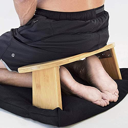 Folding Meditation Stool, Finished Bamboo, Sitting Low, Suitable for Kneeling Yoga, Prayer and Meditation, Instead of Meditation Mat