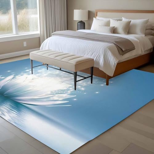 9x12ft Rectangle Rug,Meditation Lotus Flower Washable Area Rugs Non-Slip Accent Rug Asian Zen Spiritual Soft Circle Carpet for Living Room Bedroom Home Office Decor - size: 108x144in