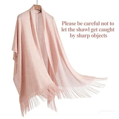 Sparkle Metallic Evening Shawls for Women formal Party Dresses Beach Travel Cardigan Shawl Wrap for Swimsuit - color: M-light Pink