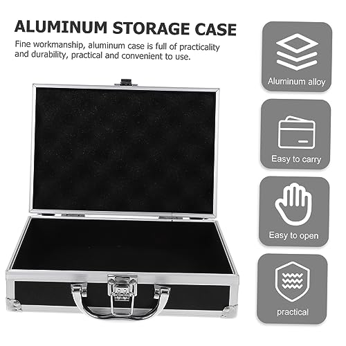 TOYANDONA Multifunctional Briefcase Portable Tool Case for Men Large Capacity Hard Shell Storage Box with Safety Clasp and Ergonomic Handle for Secure Instrument and Accessory Carrying