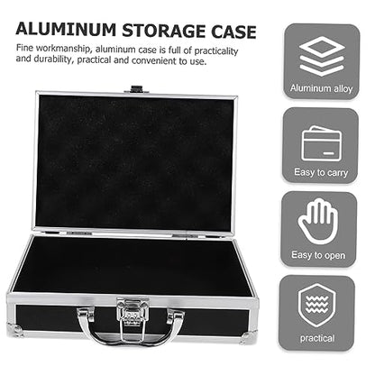 TOYANDONA Multifunctional Briefcase Portable Tool Case for Men Large Capacity Hard Shell Storage Box with Safety Clasp and Ergonomic Handle for Secure Instrument and Accessory Carrying
