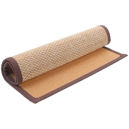 Woven Meditation Floor Cushion Thick Natural Seat Mat for Adults Decorative Sitting Pad for Living Yoga Bedroom Office Traditional Tatami Style