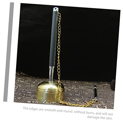 Temple Supplies Meditation Bell Meditation Cushion Brass Call Bell Dinner Bell Desk Topper Classroom Bell Handbell Instrument Handheld Bell The Bell Metal Nurse Desktop(1pcs) - color: 1pcs