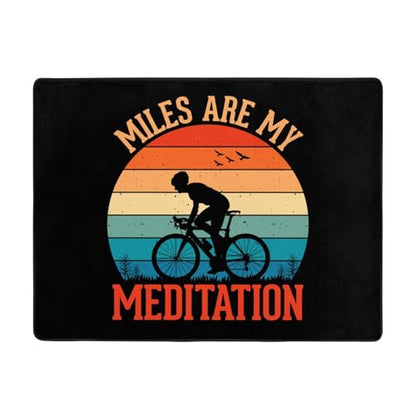 Miles are My Meditation Area Rug 63x48in Rugs for Living Room Indoor Floor Non-Slip Rug Washable Large Rug Indoor Decorative Carpet Yoga Floor Mat