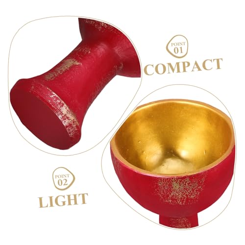 Amosfun 1pc Holy Cup Resin Goblet for Altar Decoration Ceremonial Sacrifice Tool Elegant Tabletop Religious Ornaments for Worship Use