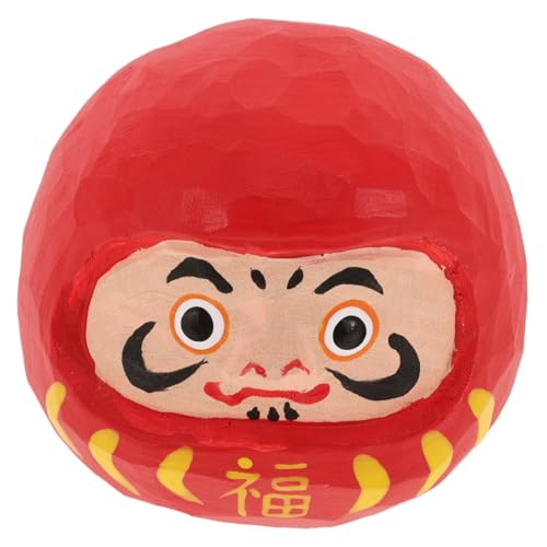 Unique Miniature Statue Decorative Wooden Bodhidharma Artistic Appeal Multifunctional Home Decor Retro Style
