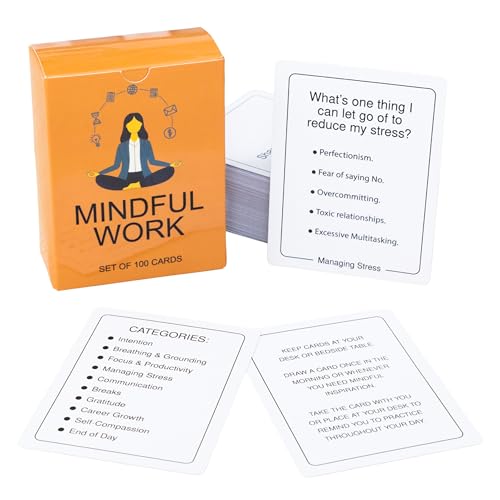 Workplace Mindfulness & Team Building Cards Mindful Work Bundle (2 Deck Set for Team Meetings, Reflection & Workplace Wellbeing)