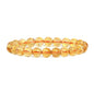 Justinstones Gem Semi Precious Gemstone 8mm Round Beads Stretch Bracelet 7 Inch Unisex - color: AA Citrine