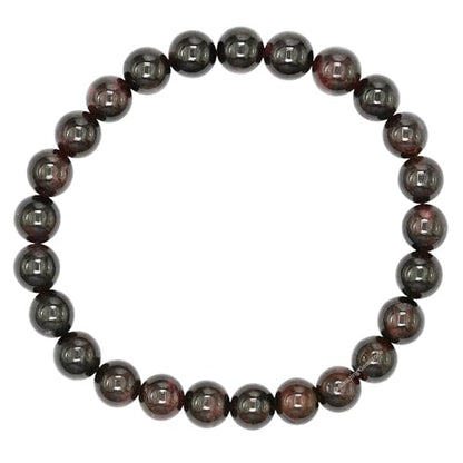 Amazing Gemstone Crystal Bracelet for Women Men's Gifts - Protection Healing Crystal Bracelet - 8mm Gemstone Beaded Stretchable Bracelet Pulseras Para Hombres Mujer Stocking Stuffers Mothers Day Gift (Garnet) - color: Garnet