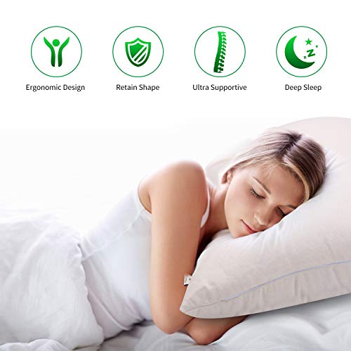 Organic Buckwheat Pillow for Sleeping, 100% Natural Premium buckwheat Hulls, Organic Cotton Cover for Cool Sleep, Neck Support for Back and Side Sleepers, Buckwheat Refill-Japanese Size (20” x14”) - style: Japanese Size (14 Inchx20 Inch)