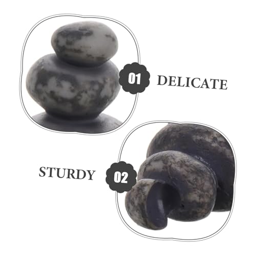 Kisangel 20pcs Zen Balancing Stones Handmade Stacked Rock Statues for Japanese Meditation Garden Decor and Easy to Clean Designs