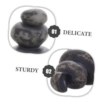 Kisangel 20pcs Zen Balancing Stones Handmade Stacked Rock Statues for Japanese Meditation Garden Decor and Easy to Clean Designs