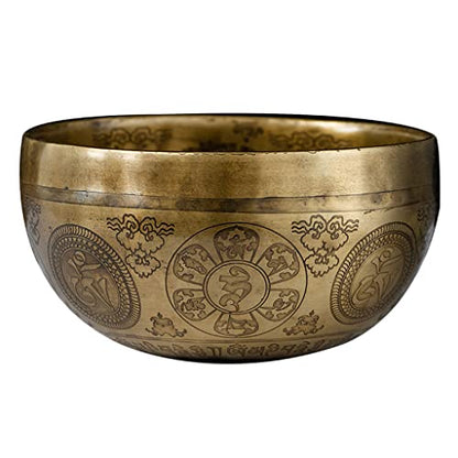 Singing Bowl Meditation Sound Bowl Handmade Carving Sound Therapy Bowl Carving Bowl Yoga Meditation Bowl for Healing