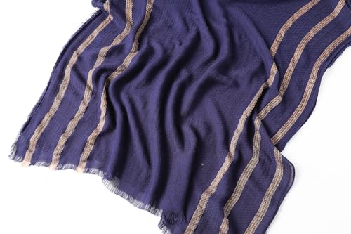 WINCESS.YU Women Gradient Scarf Long Shawls and Wraps Fashion Plain Pashmina Formal Scarf - color: Lx92-blue