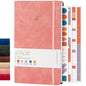 Oriole Vegan Leather Ruled Notebook - Pink | 176 Pages of Thick Lined Paper | Soft Touch Hardcover Journal (5 x 8 in) with Gold Foil Bird Design & Luxury Gift Box - color: Pink
