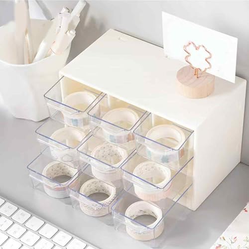 9-Drawer Desktop Organizer, Multifunctional Desk Storage Box for Jewelry, Makeup, Office, School, Home-Easy to