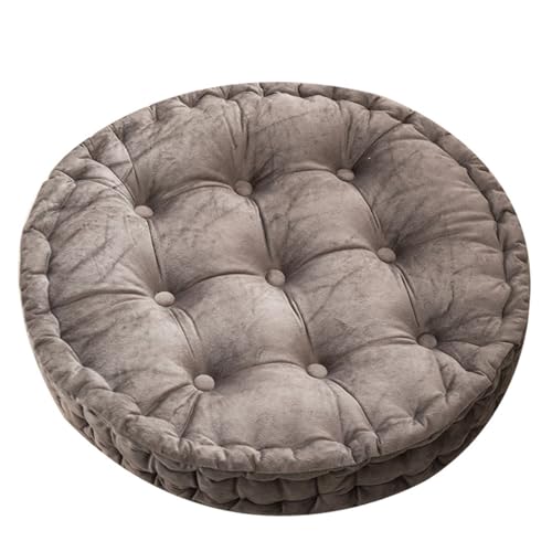 Round Large Memory Foam Floor Pillow Solid Color Removable Floor Cushion Thicken Breathable Tatami Seat Cushion for Yoga Living Room Balcony Room