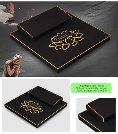 Meditation Mats, Meditation Meditation Mats, Futons, Household Folding, Thickened Fabrics, Coconut Palm, Kneeling Mats(Size:70x70cm(28x28inch),Color:Black) - color: Black, size: 70x70cm(28x28inch)