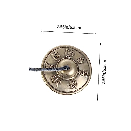 Buddhist Copper Cymbal Bell for Meditation and Yoga Handmade Percussion Instrument Lightweight and Portable Finger Cymbals for Sound Healing and Mindfulness Practice