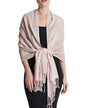 EURKEA Women's Scarf Pashmina Silky Soft Shawls Wraps Stole for Evening, Wedding and Gift - color: Light Camel