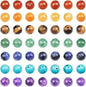 AD Beads 8mm Natural Round Loose Beads 110 Pieces, for Making 108 Mala Prayer Beads Necklace, Bracelet & Yoga Meditation, Jewelry Design (7 Chakra Beads) - color: 7 Chakra Beads, size: 8mm-110pcs