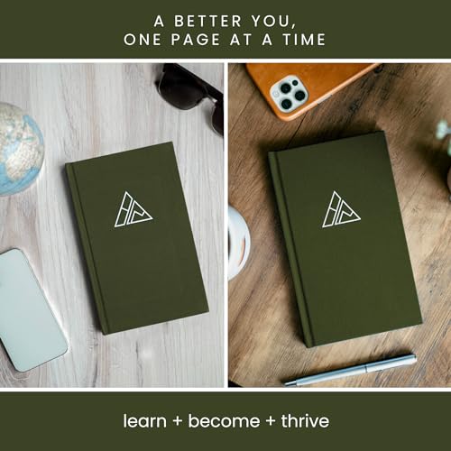 Realizations Self-Mastery Journal for Men - Gratitude Journal – 5 Minute Journals - Reflection Manifestation Journal for Mindfulness – Goal/Guided Gratitude Journel for Women & Men (Olive) - color: Olive