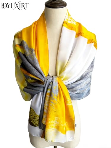 100% Mulberry Silk Oversized Women’s Sun-Shielding Shawl Formal Evening Neckwear Featherlight Airy - color: N25-sunny Neutral Wrap（69" X 21"inch）