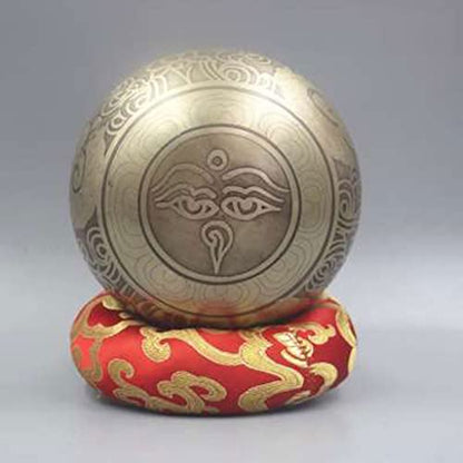 Handmade Singing Bowls Brass Meditation Sound Bowl Zen Bowl Ornament for Healing Prayer Meditation Relaxation Healing，14cm - size: 14cm